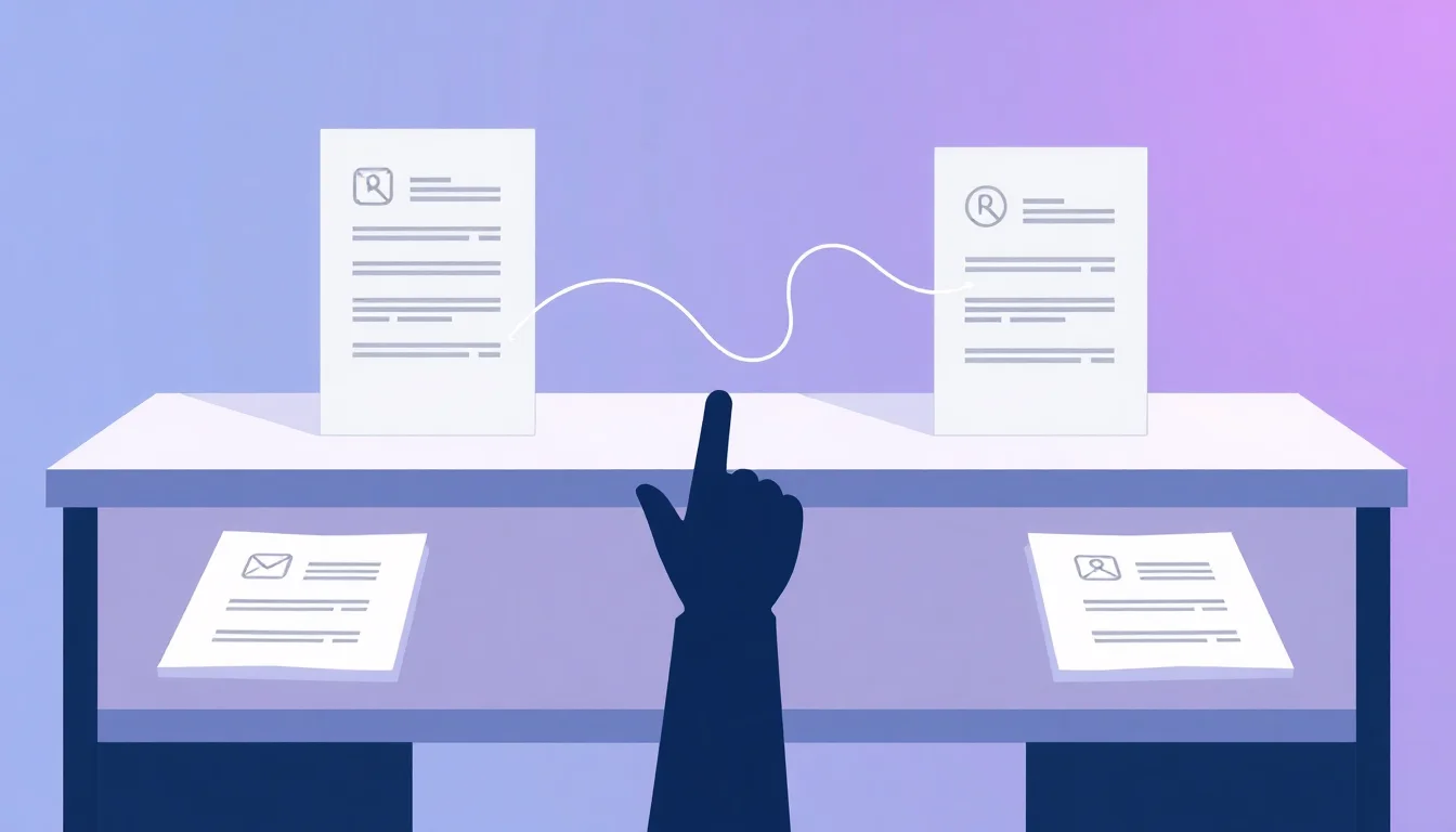 Two contract documents displayed side by side representing marketing agency contract comparison options.