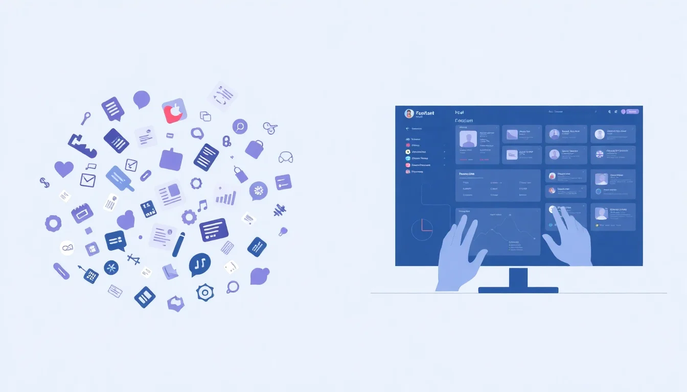 Two workspaces comparison showing scattered tools versus an integrated startup operating system.