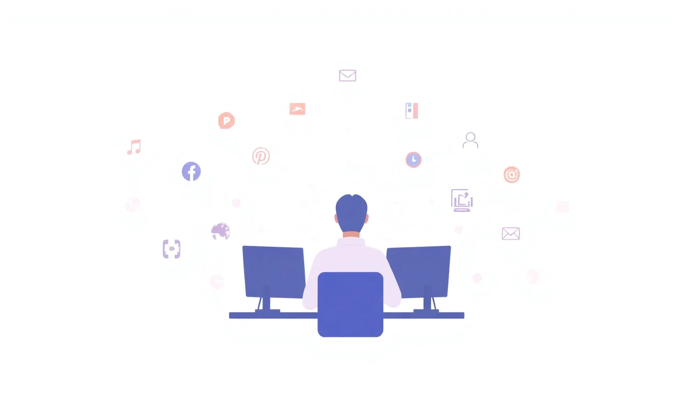Connected app icons flowing through a central hub, representing small team workflow automation.