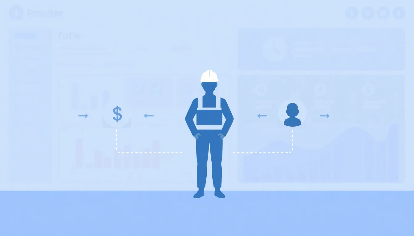 A worker connected to three different job positions with varying pay rates on a management dashboard