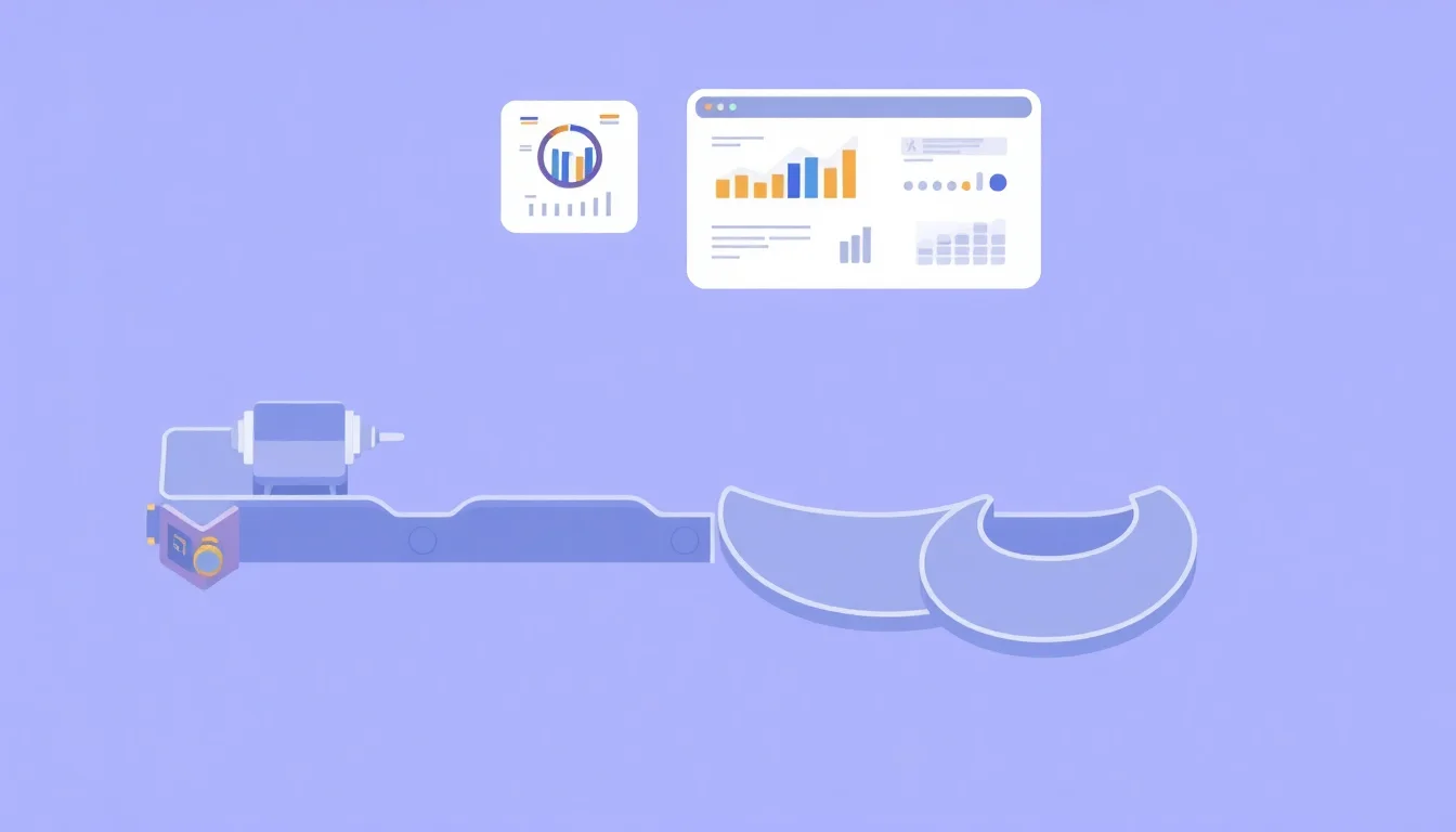 A production line at a decision point illustrating a production run stop decision framework
