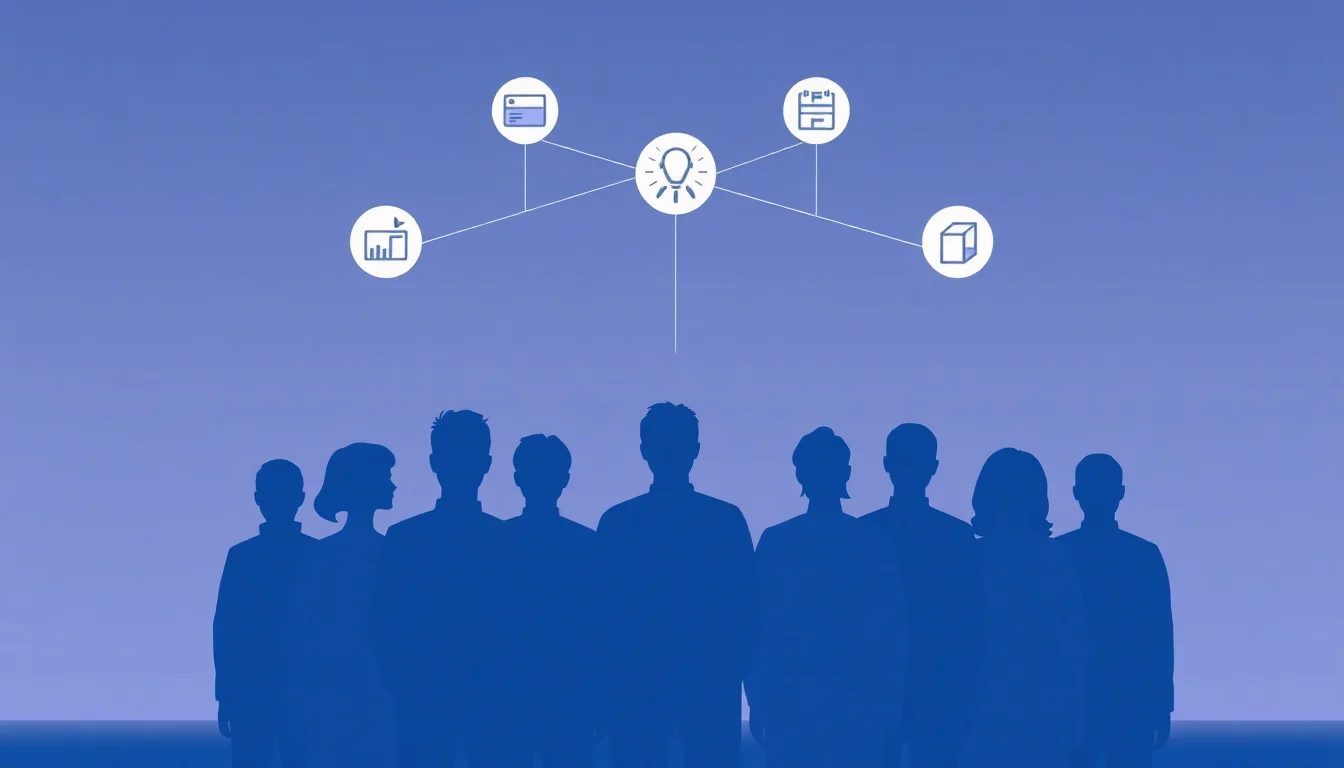 Team members surrounding unified brand colors and design standards for consistent marketing assets.