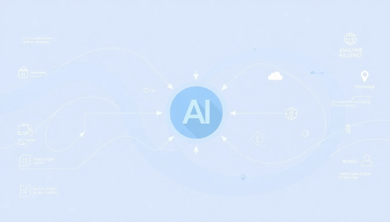 AI engine synthesizing multiple sources into a unified answer for Generative Engine Optimization discovery