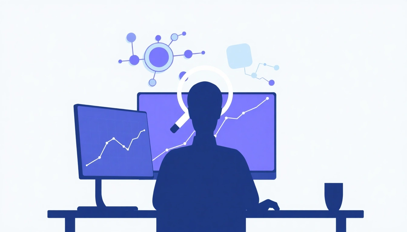 Person optimizing blog content for AI search engines on a computer screen